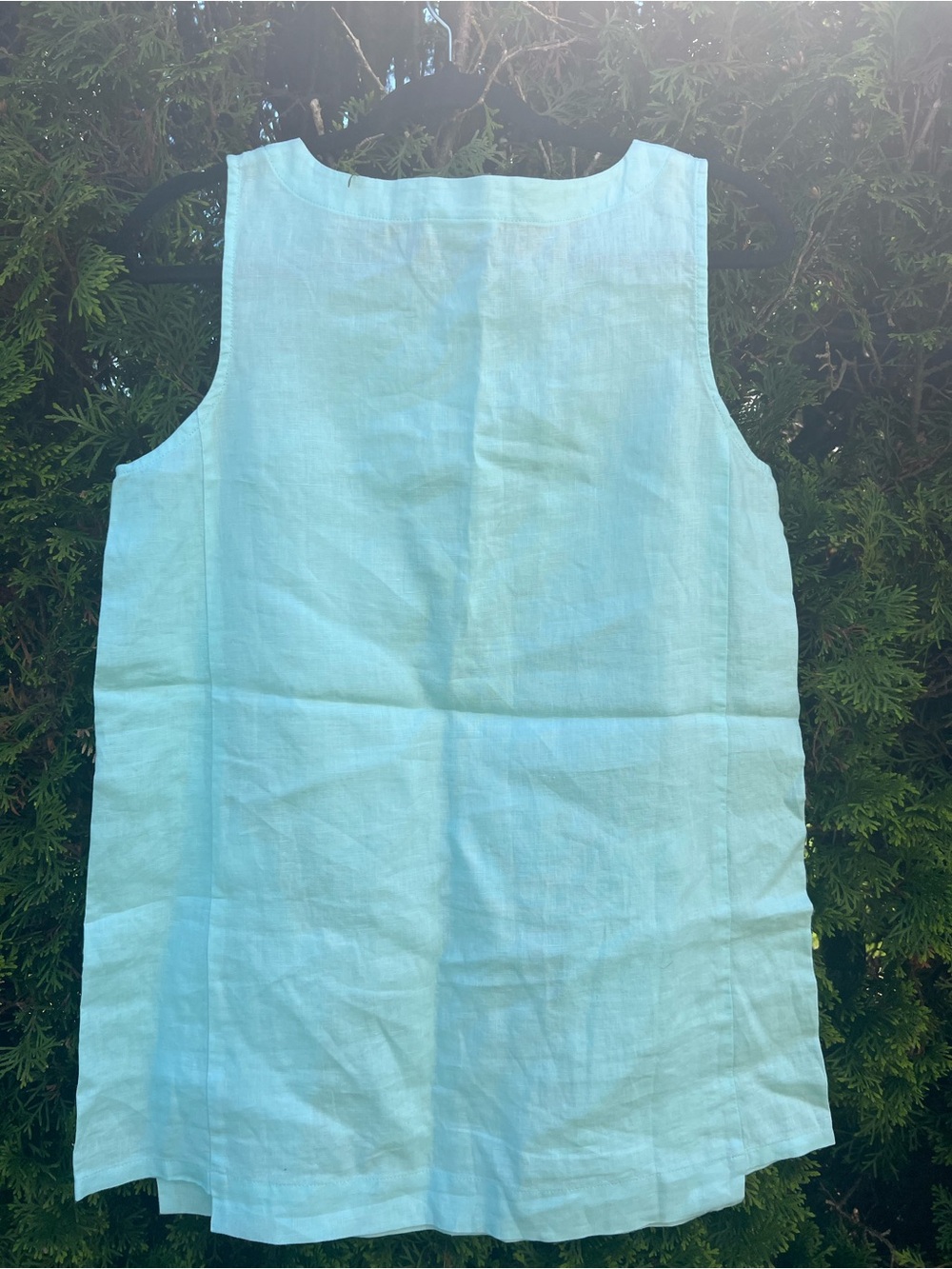 J. Jill Aqua Linen Top - Picture 2 of 8